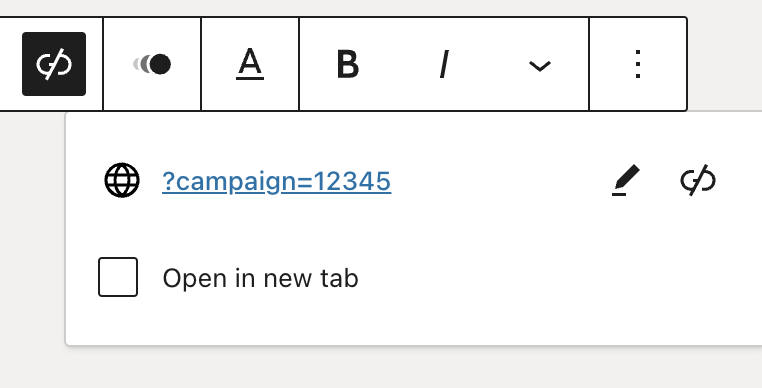 Donate button linked to the URL parameter
