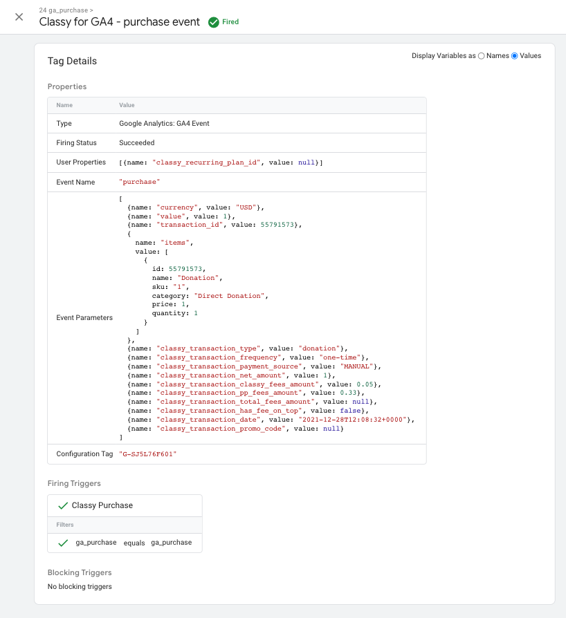 screenshot of the tag assistant page in GTM