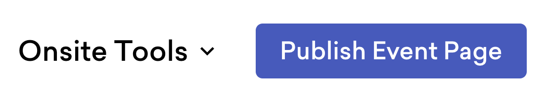 screenshot of the publish event page button
