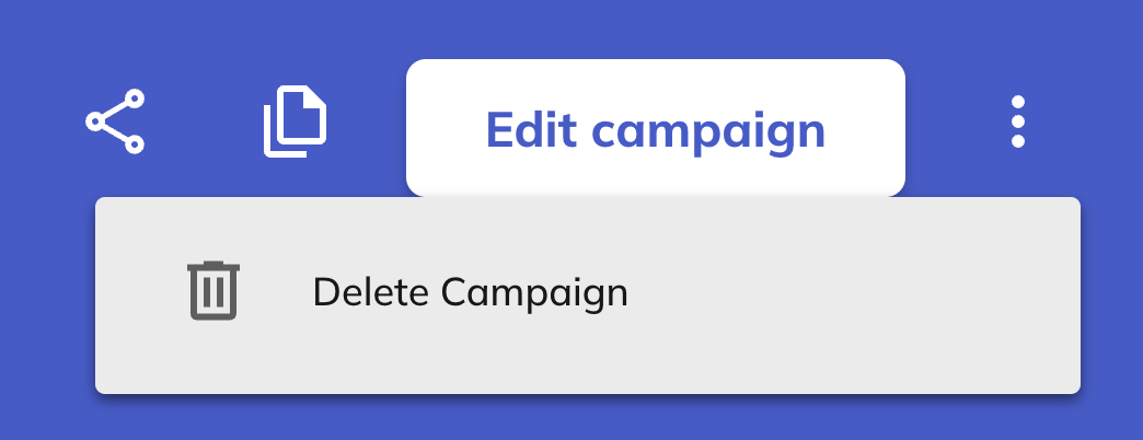 delete campaign button