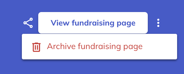 Archive a fundraising page