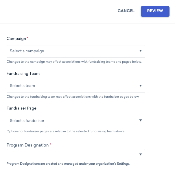 an image of the campaign information section for a noffline donation