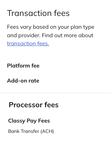 Transaction fees