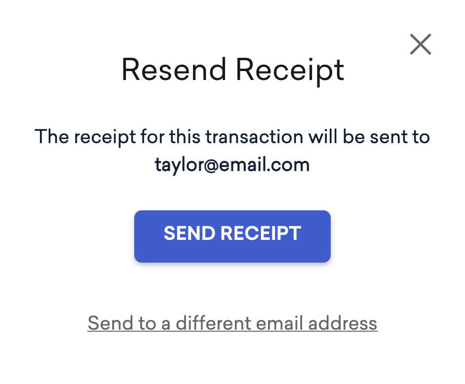 resend receipt form