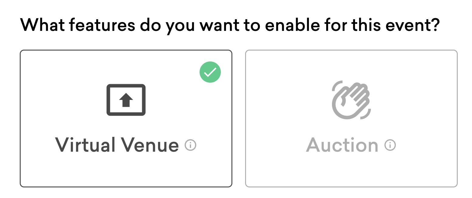 screenshot of virtual venue feature enabled