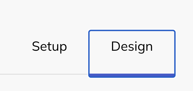 Screenshot of the design tab