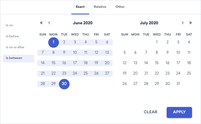 an image of the transaction date calendar