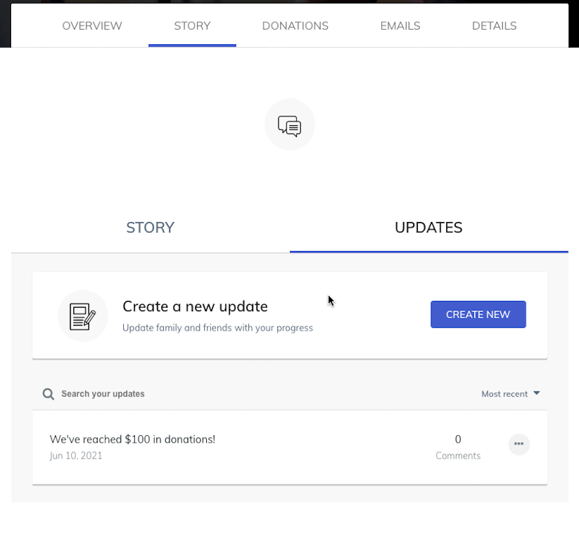 Cursor navigating how to create and new update and edit an old update.
