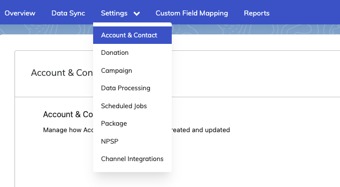 Account and Contact settings in Classy Control Panel V2