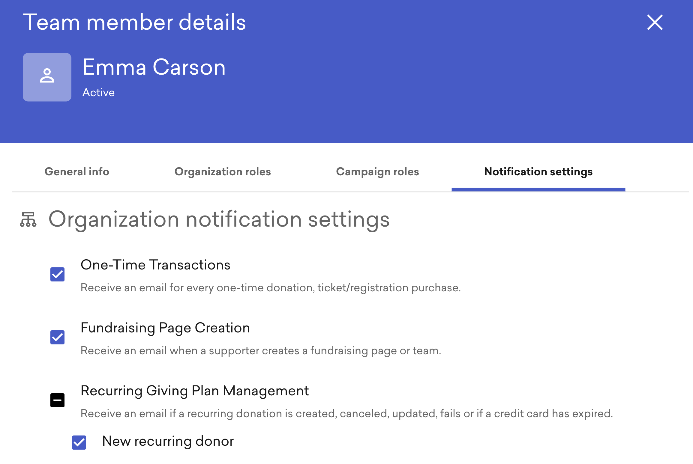 an image of the notifications settings tab