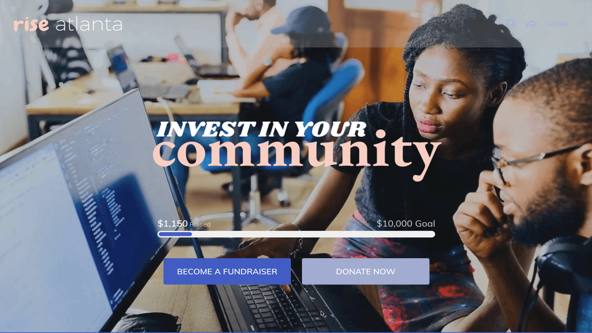 Select become a fundraiser and create a team