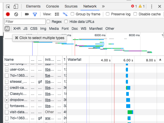 image of the chrome devtools panel