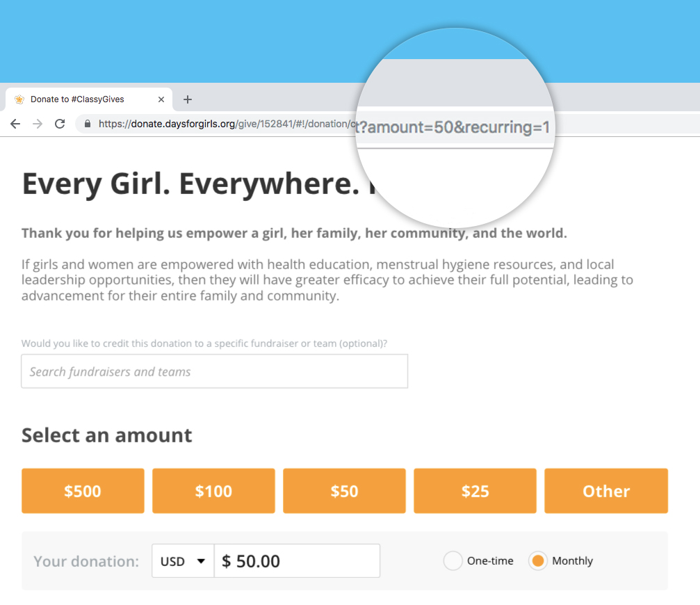 multiple pass-through parameters added to a url