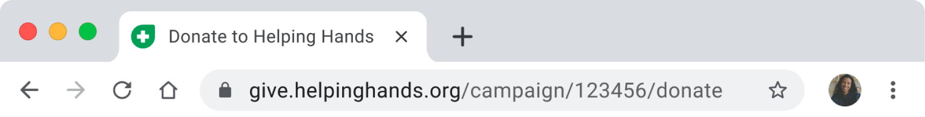 Example of a branded URL and favicon
