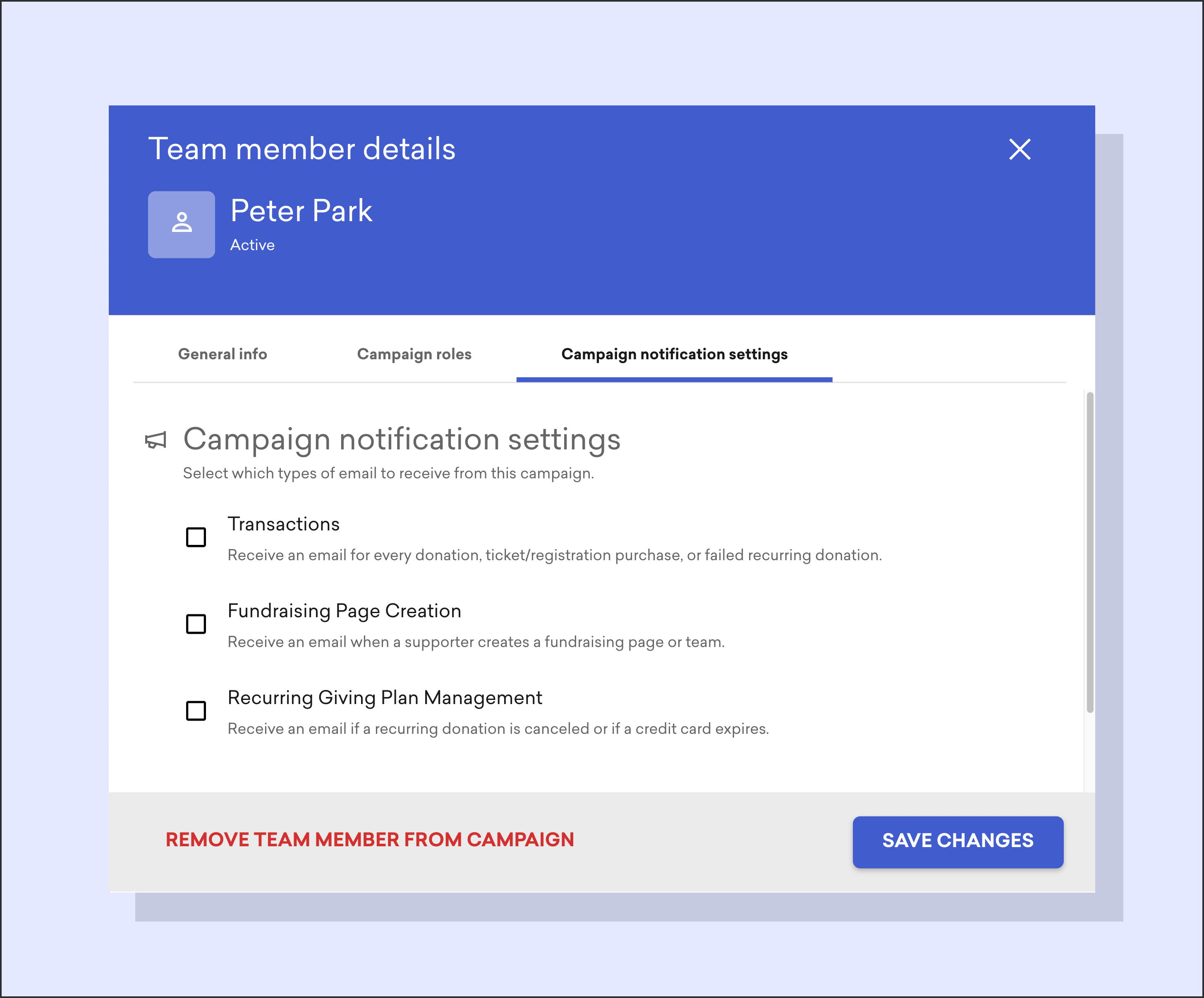 an image of a team member's details