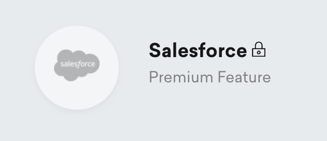 screenshot of a locked salesforce integration