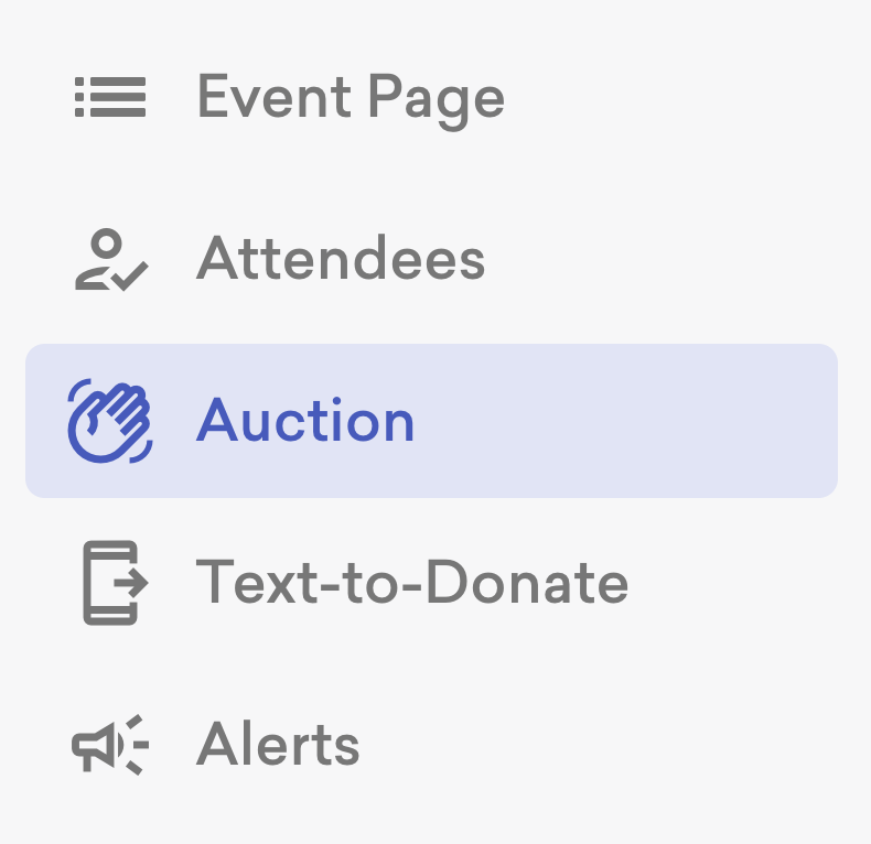 Screen shot of the bidding feature highlighted