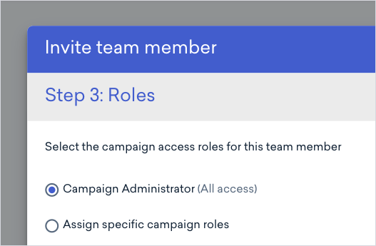 an image of the campaigns role modal