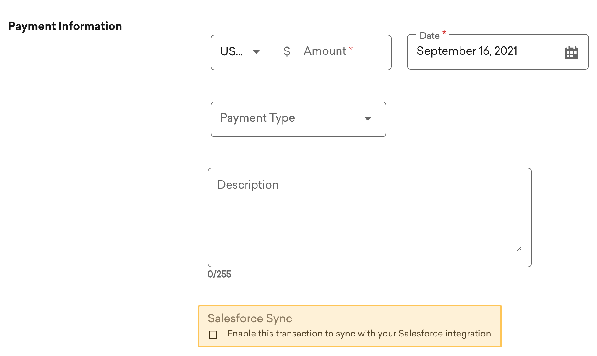 an image showing the option to sync offline donations to salesforce