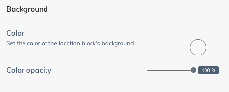 image of event location background settings within landing page design settings