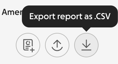 screenshot of export report button